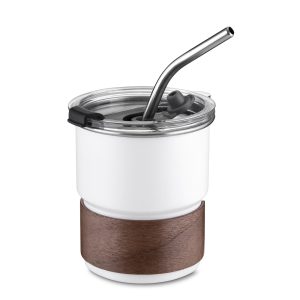 Copo em inox com canudo - Brinde Corporativo Personalizado | Enova