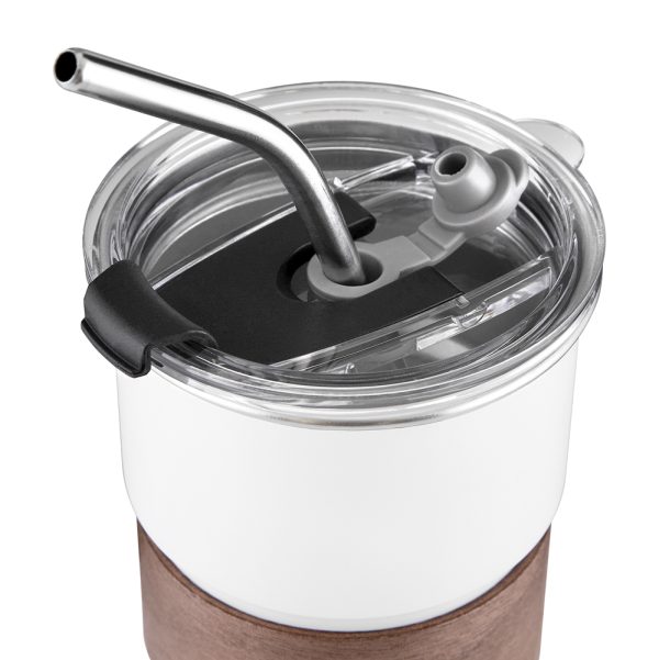 Copo em inox com canudo - Brinde Corporativo Personalizado | Enova