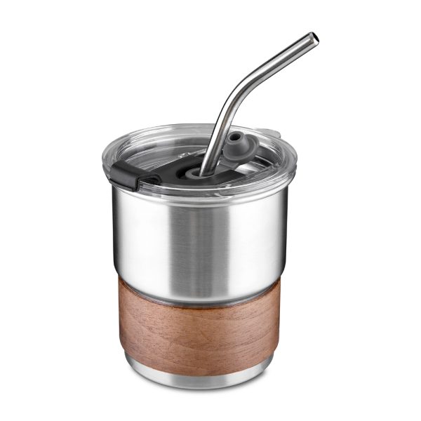 Copo em inox com canudo - Brinde Corporativo Personalizado | Enova