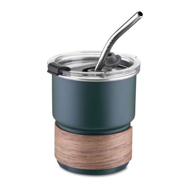 Copo em inox com canudo - Brinde Corporativo Personalizado | Enova