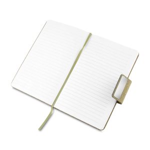 Caderno A5 em PU e fibra de café ou chá - Brinde Corporativo Personalizado | Enova