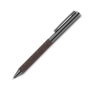 Kit escritório A5 em PU e fibra de café ou chá e Caneta Metalica - Brinde Corporativo Personalizado | Enova