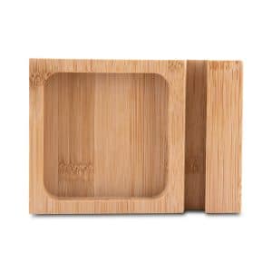 Porta objetos/smartphone em feltro e bambu - Brinde Corporativo Personalizado | Enova