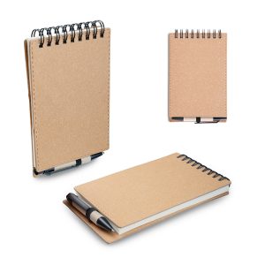 Mini Caderno A6 de anotações com caneta - Enova Brindes Personalizados