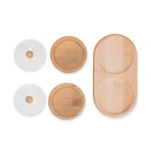 Conjunto Potes Bambu 2 Peças | Casa e Cozinha | Enova