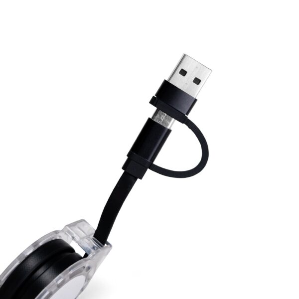 Cabo Retrátil 3 em 1 com Adaptador - Brinde Corporativo Personalizado