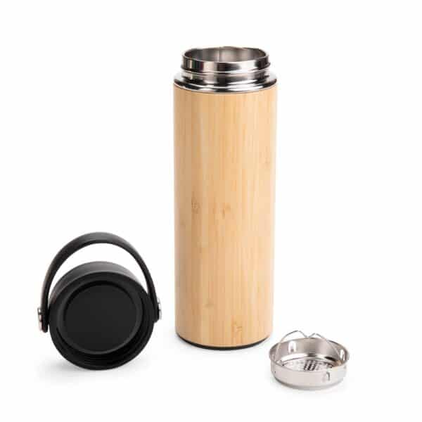 Garrafa Térmica Bambu 400ml - Brinde Corporativo Personalizado