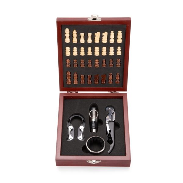 Kit Vinho Xadrez 4 Peças - Brinde Corporativo Personalizado