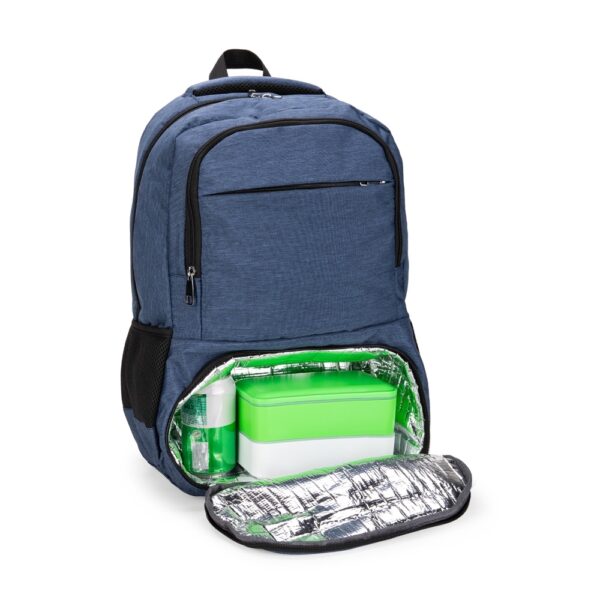 Mochila Poliéster 26L com Porta Notebook e Compartimento Térmico