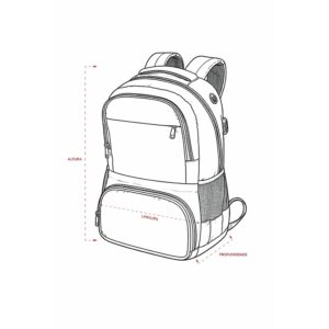 Mochila Poliéster 26L com Porta Notebook e Compartimento Térmico