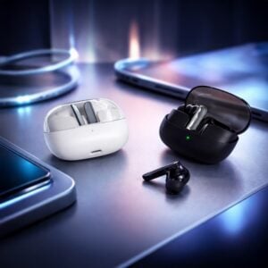 Fone de Ouvido Bluetooth TWS com Cordão e Estojo Carregador