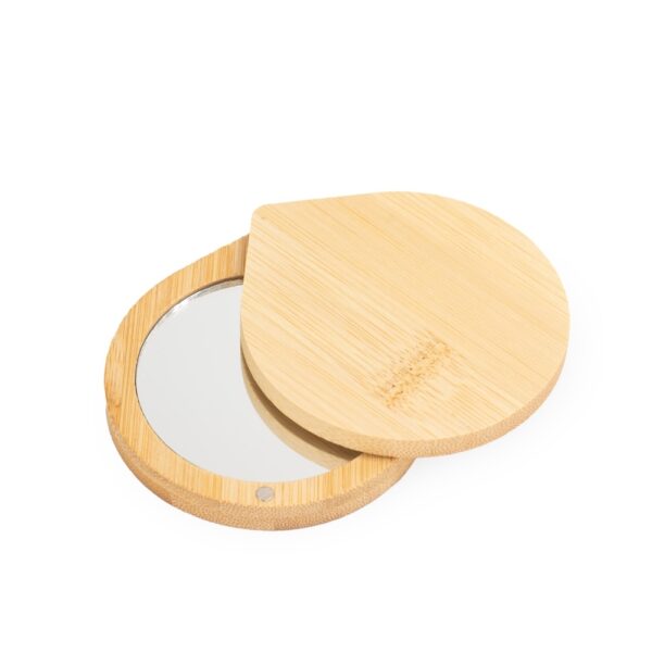 Espelho de Bolso com Moldura em Bambu