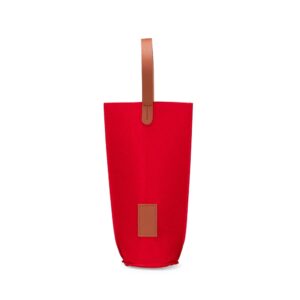 Porta-Vinho de Feltro com Plaquinha em Couro Sintético