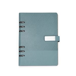 Caderno Fichário com Capa em Couro Sintético