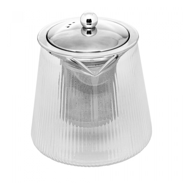 Chaleira de Vidro Borossilicato com Infusor de Aço Inox Lines 750ml - Brinde Corporativo Personalizado