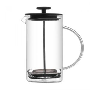 Cafeteira Prensa Francesa de Vidro Borossilicato e Tampa de Plástico Preta Quadratta 700ml - Imagem 3