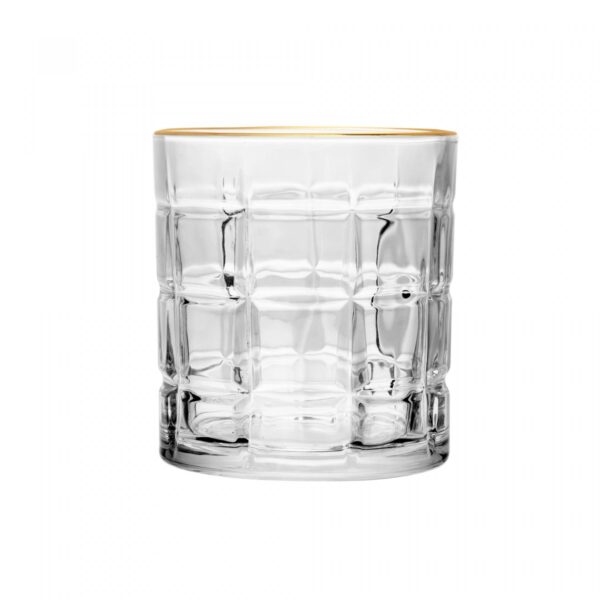 Copo de Cristal Ecológico com Fio de Ouro Square 330ml - Brinde Corporativo Personalizado