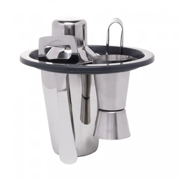 Conjunto 5 Peças para Bar de Aço Inox - Brinde Corporativo Personalizado