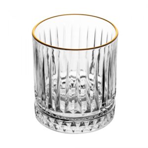 Copo com Fio de Ouro Deli Diamante 330ml Cristal Ecológico