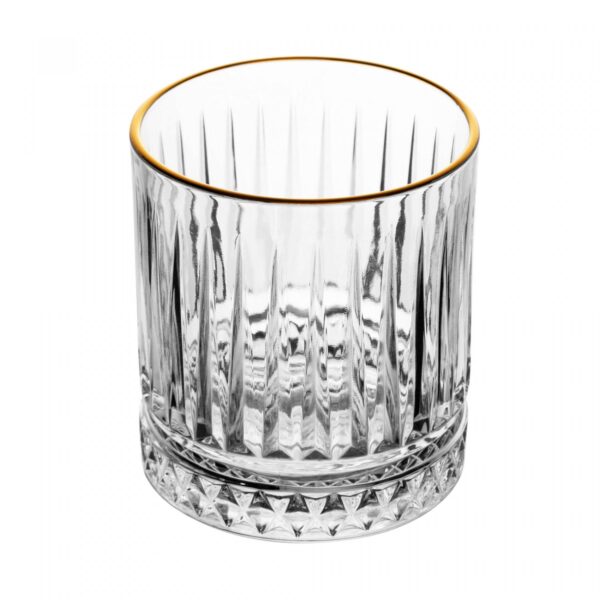 Copo com Fio de Ouro Deli Diamante 330ml Cristal Ecológico - Brinde Corporativo Personalizado