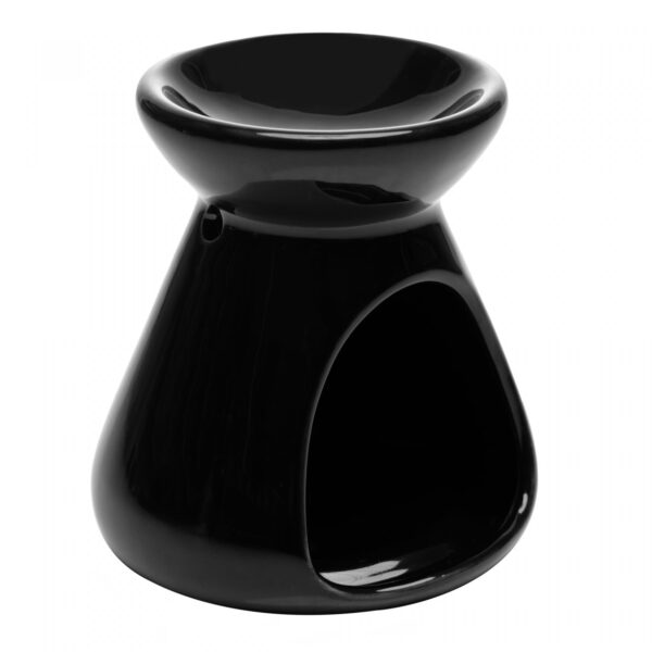 Difusor para Óleos Essenciais com Vela Preto Cerâmica - Brinde Corporativo Personalizado