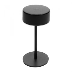 Luminária de Mesa Recarregável LED 3 Tons USB Lyra Preta Metal