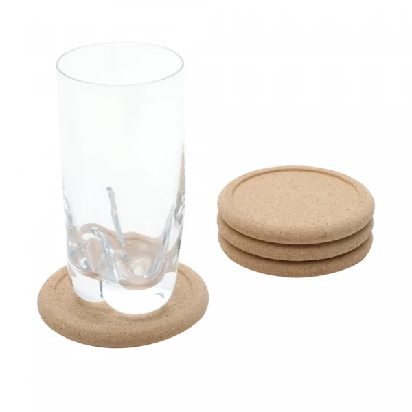 Conjunto 4 Porta Copos Cortiça 10cm - Brinde Corporativo Personalizado