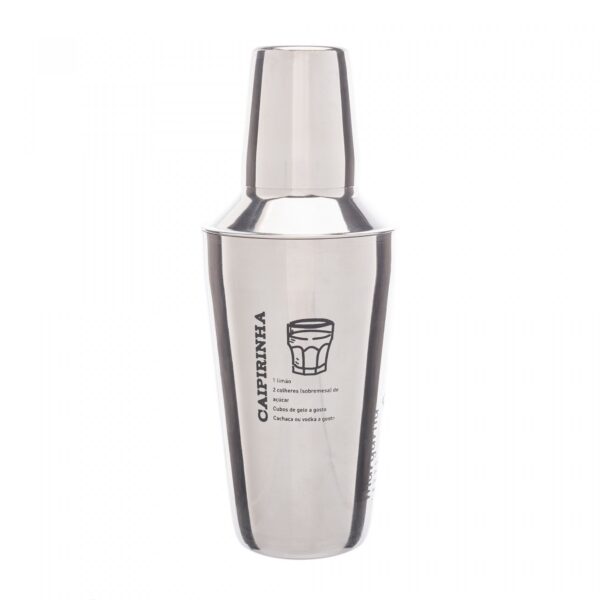 Coqueteleira de Aço Inox com Receitas 635ml - Brinde Corporativo Personalizado