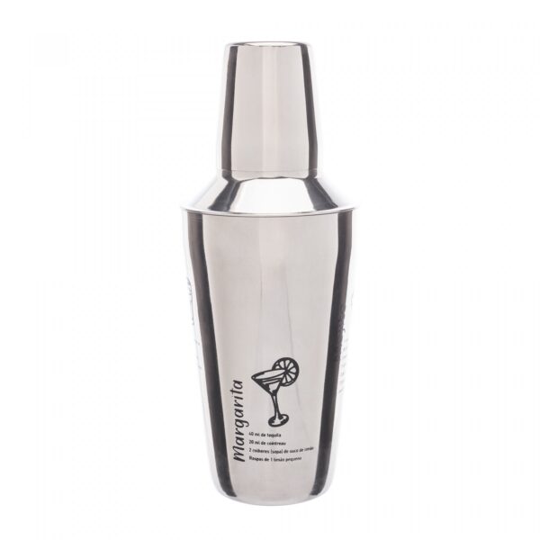 Coqueteleira de Aço Inox com Receitas 635ml - Brinde Corporativo Personalizado