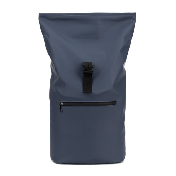 Mochila "roll top" em PU com bolso para notebook (16") - Brinde Corporativo Personalizado