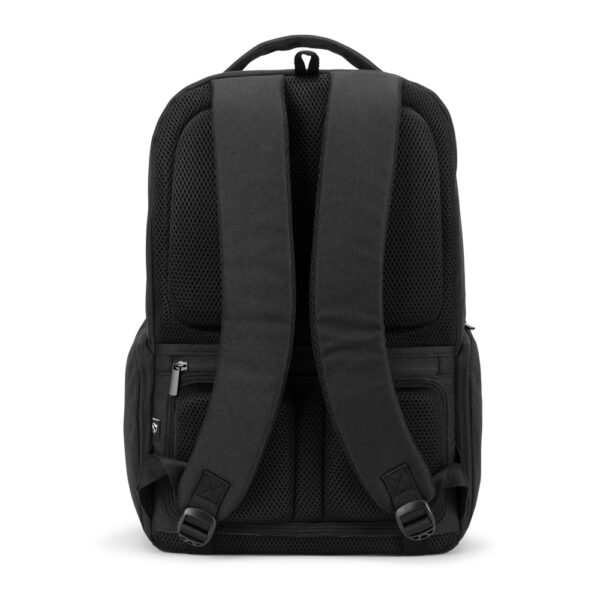 Mochila em twill reciclado resistente à água com dois bolsos frontais de grande dimensão (17.3") - Brinde Corporativo Personalizado