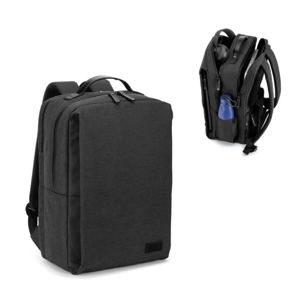 92542_set Mochila para notebook (17.3") em poliéster reciclado de alta densidade 600D (20L) - Brinde Corporativo Personalizado