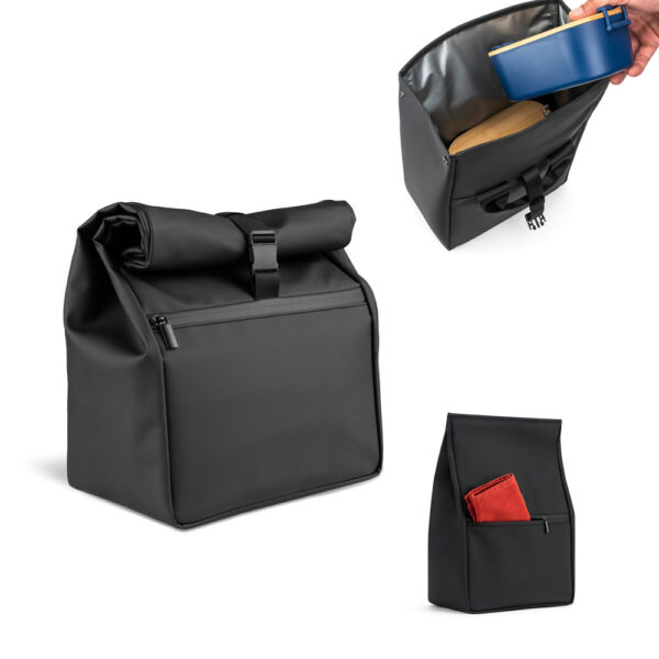 92580_set Bolsa térmica "roll top" em PU, com isolamento em PEVA (7L) - Brinde Corporativo Personalizado