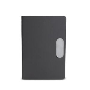 Kit escritório personalizado com caderno A5 em PU e caneta em alumínio