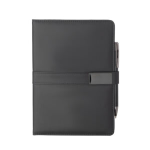Kit escritório personalizado com caderno, caneca, caneta e chaveiro retangular