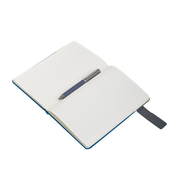 Kit escritório personalizado com caderno em PU e caneta metálica