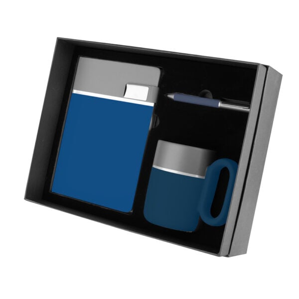 Kit escritório personalizado com caderno em PU, caneca e caneta