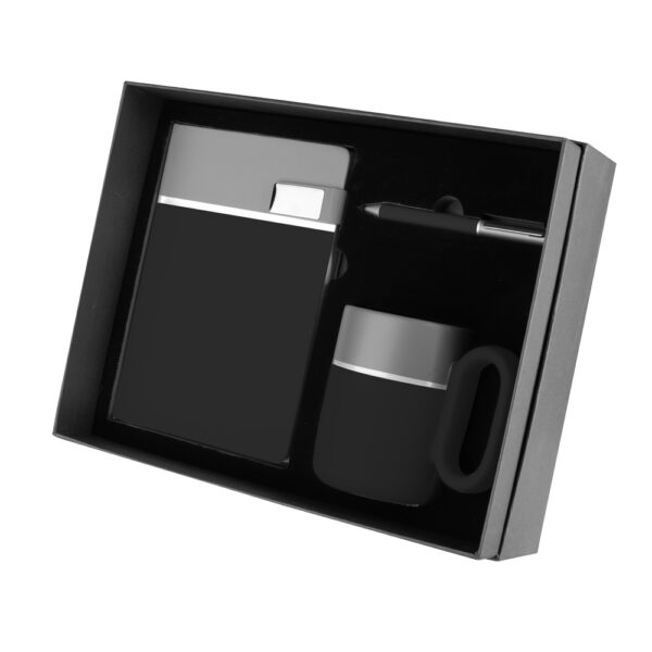Kit escritório personalizado com caderno em PU, caneca e caneta