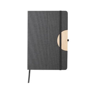 Kit escritório personalizado com caderno, garrafa térmica e caneta em bambu