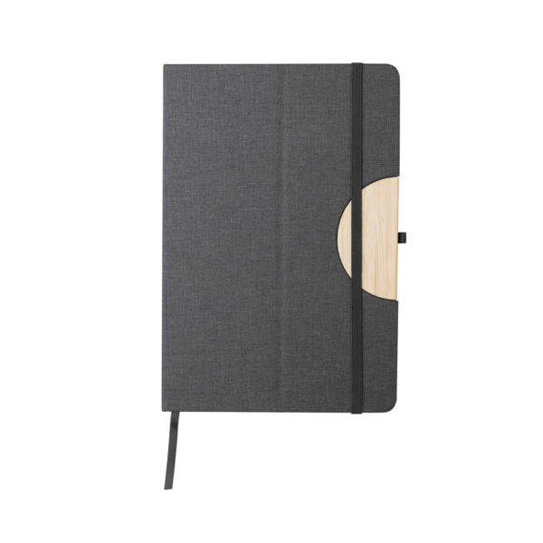 Kit escritório personalizado com caderno, garrafa térmica e caneta em bambu