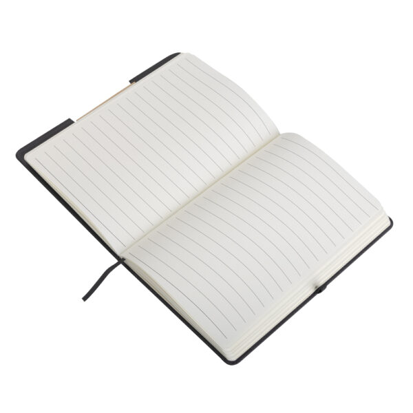 Kit escritório personalizado com caderno, garrafa térmica e caneta em bambu