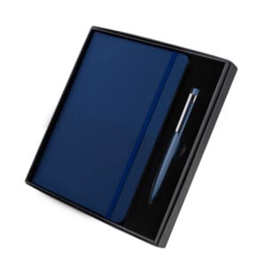 Kit escritório personalizado com caderno A5 em PU e caneta