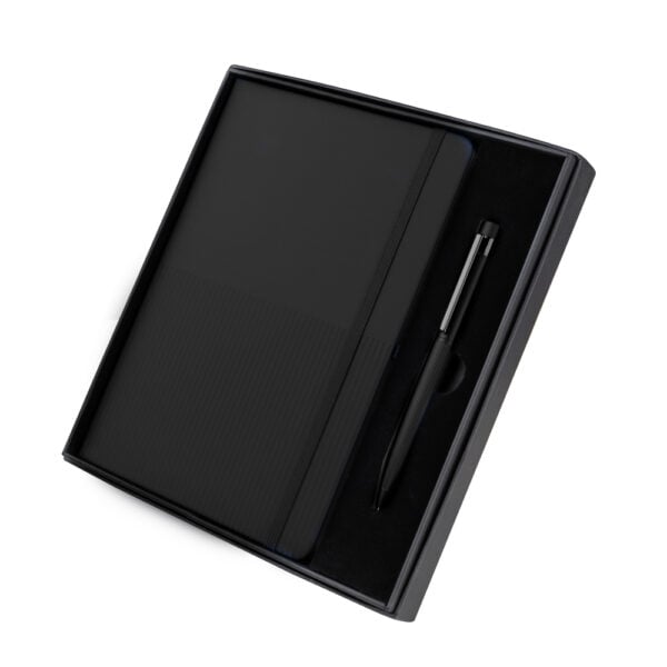 Kit escritório personalizado com caderno A5 em PU e caneta