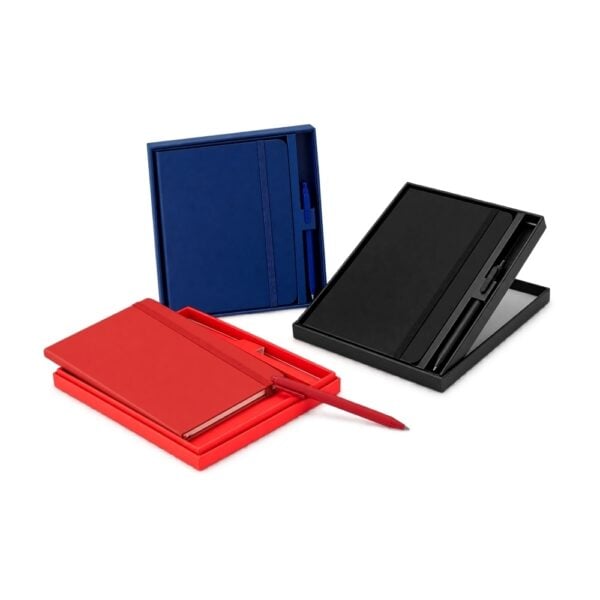 Kit executivo com caderneta em PU e caneta personalizado