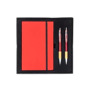 Kit executivo com caderneta, caneta e lapiseira