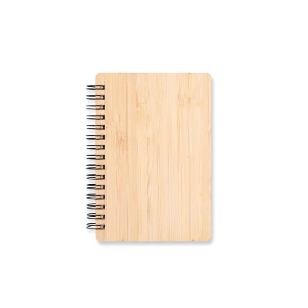 Kit executivo ecológico em bambu com caderno e caneta