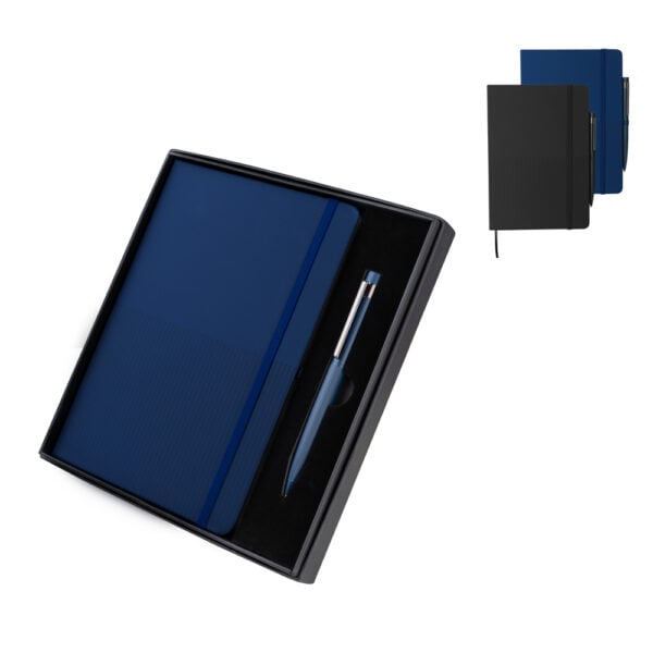 Kit escritório personalizado com caderno A5 em PU e caneta