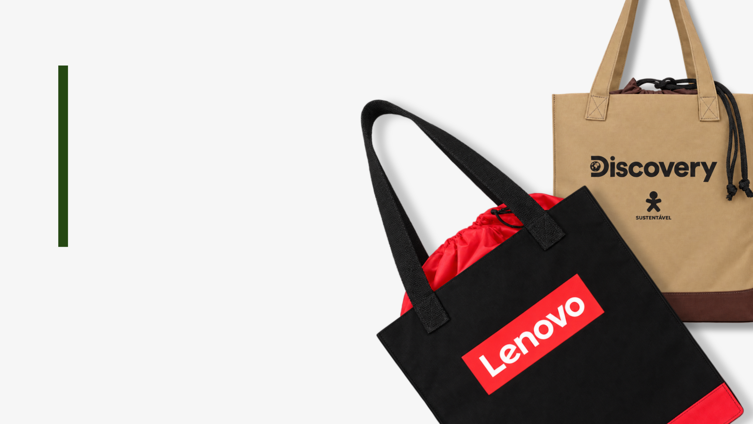 Sacolas Discovery e Lenovo, o mesmo modelo em duas versoes