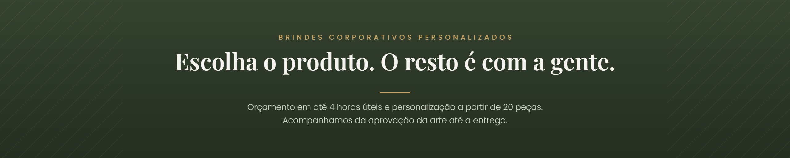 Banner loja Enova Brindes corporativos personalizados: orçamento em até 4 horas úteis e personalização a partir de 20 peças