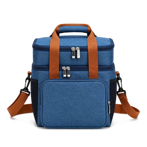 Bolsa Térmica Dupla 15L Personalizada 08287, azul